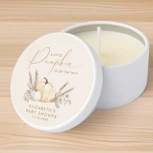 Little Pumpkin Fall Baby Shower Mini Candle Favors
