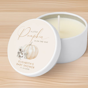 Little Pumpkin Fall Baby Shower Mini Candle Favors