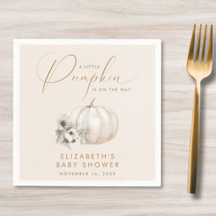 Little Pumpkin Fall Baby Shower Napkins