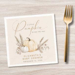 Little Pumpkin Fall Baby Shower Napkins