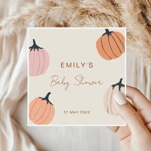 Little Pumpkin Fall Baby Shower Napkins