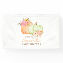 Little Pumpkin Fall Baby Shower Personalized Banner