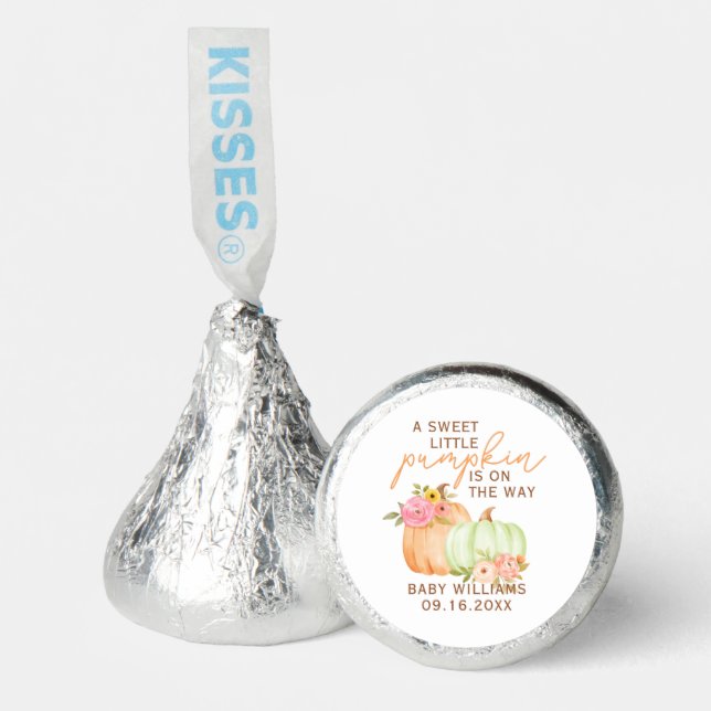 Little Pumpkin Fall Baby Shower Personalized Hershey®'s Kisses® (Front)