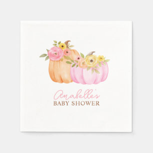 Little Pumpkin Fall Baby Shower Personalized Napkins