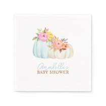 Little Pumpkin Fall Baby Shower Personalized Napkins