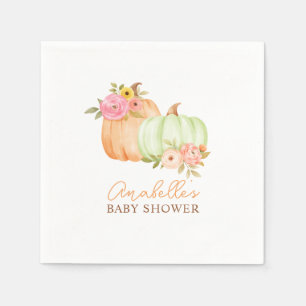 Little Pumpkin Fall Baby Shower Personalized Napkins