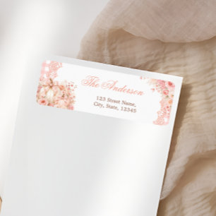 Little Pumpkin Fall Baby Shower Return Address Label