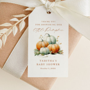 Little Pumpkin Fall Baby Shower Thank You Favor Gift Tags