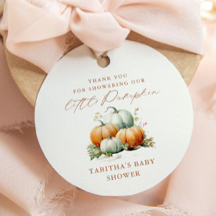 Little Pumpkin Fall Baby Shower Thank You Favor Tags