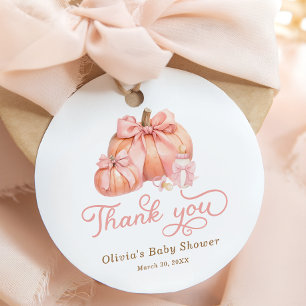 Little Pumpkin Fall Baby Shower Thank You Favor Tags