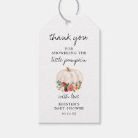 Little Pumpkin Fall Baby Shower Thank You Gift Tags