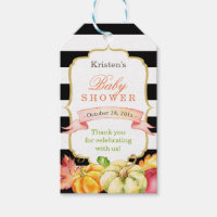 Little Pumpkin Fall Baby Shower Thank You Gift Tags