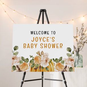Little Pumpkin Fall Baby Shower Welcome Foam Board