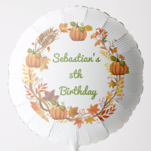 Little Pumpkin Fall Birthday Balloon