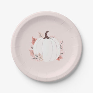 Little Pumpkin Fall Birthday Paper Plates