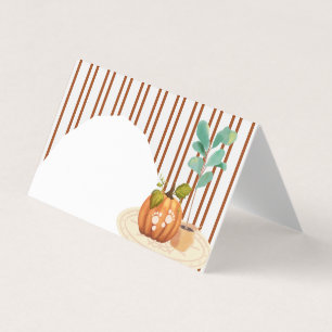 Little Pumpkin Fall Blank Place card