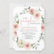 Little pumpkin fall blush pink floral greenery invitation | Zazzle