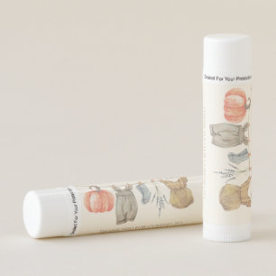 Little Pumpkin Fall Clothes Baby Shower  Lip Balm