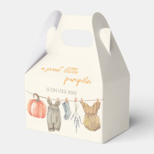 Little Pumpkin Fall Clothes Girl Baby Shower Favor Boxes