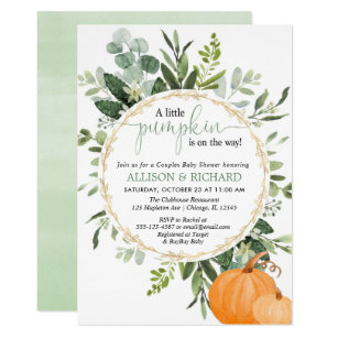 fall themed baby shower invites