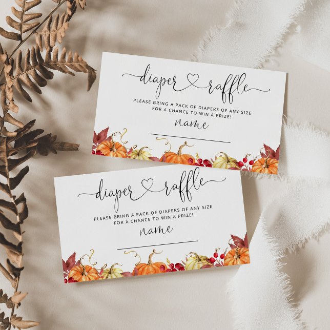 Little pumpkin fall diaper raffle ticket enclosure (Creator Uploaded)