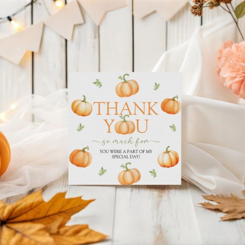 Little Pumpkin Fall Favor Thank You Tag