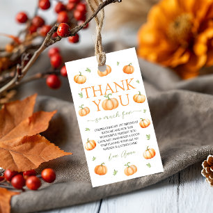 Little Pumpkin Fall Favor Thank You Tag