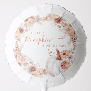 Little Pumpkin Fall Floral Baby Shower Balloon