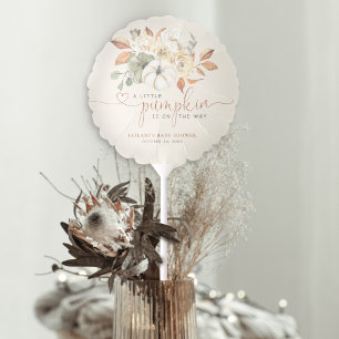 Little Pumpkin Fall Floral Baby Shower Balloon