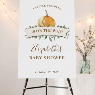 Little PUMPKIN Fall Floral Baby Shower Welcome Foam Board