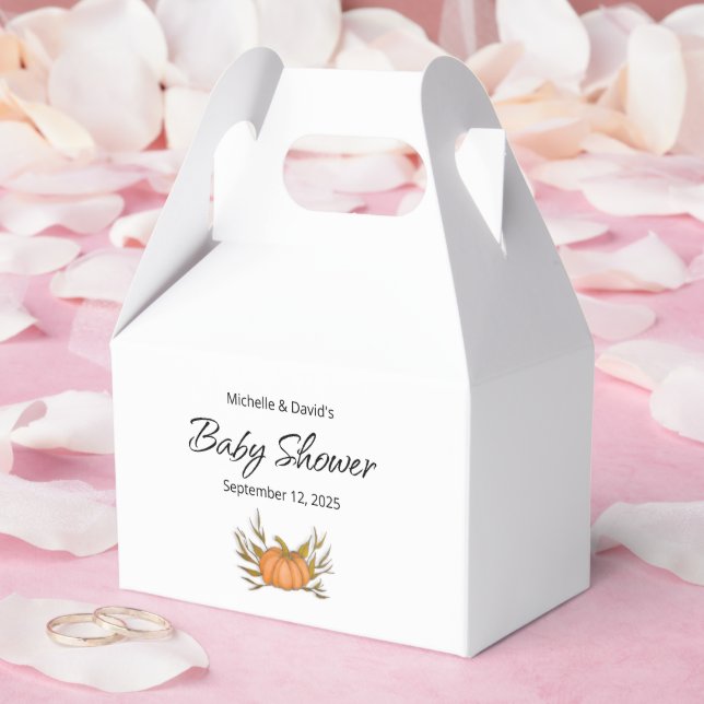 Little Pumpkin Fall Gender Neutral Baby Shower  Favor Boxes (Wedding)