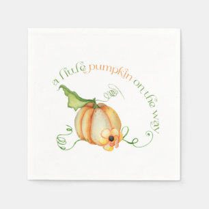 Little Pumpkin Fall Gender Neutral Baby Shower Napkins