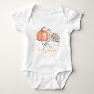 Little Pumpkin Fall Girl Baby Shower Baby Bodysuit