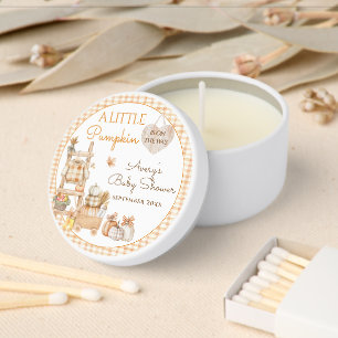 Little Pumpkin Fall Locally Grown Baby Shower Mini Candle Favors