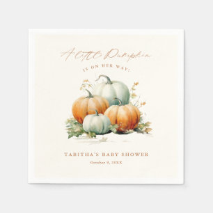 Little Pumpkin Fall Neutral Baby Shower Napkins