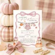 Little Pumpkin Fall Pink Girl Baby Shower
