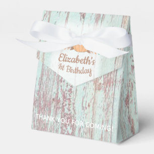 Little Pumpkin Fall Rustic 1st Birthday Favor Boxes