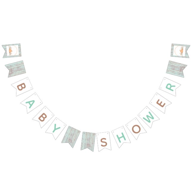 Little Pumpkin Fall Rustic Baby Shower Bunting Flags (All)