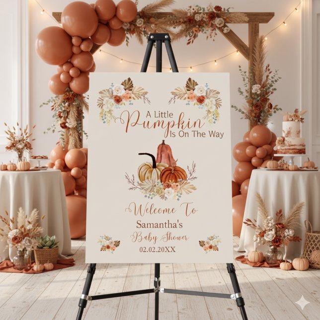 Little Pumpkin Fall Rustic Elegant Foam Boards (Creator Uploaded)