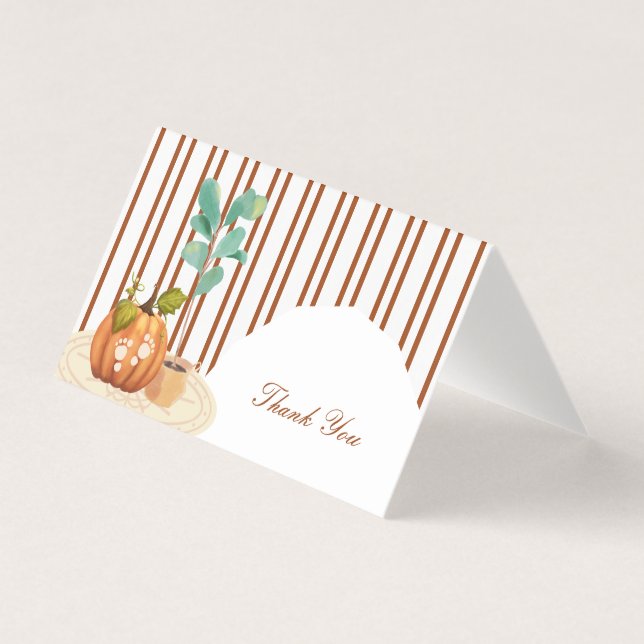 Little Pumpkin Fall Thank You card (Front)