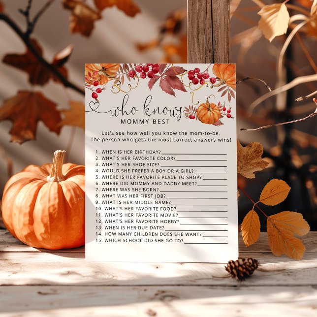 Little pumpkin fall Who knows mommy best game (Creator Uploaded)