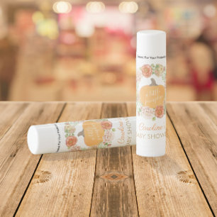 Little Pumpkin Fall Wreath Baby Shower Lip Balm