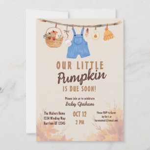 Little Pumpkin Farm Fall Baby Shower Invitation