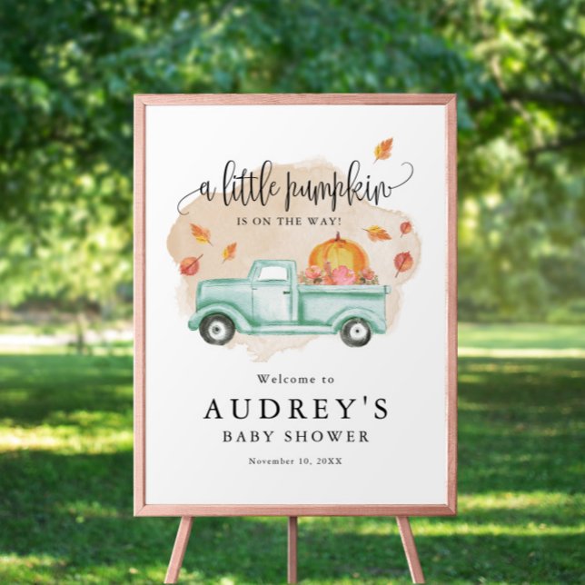 Little Pumpkin Farm Truck Shower Welcome Foam Board (Welcome Little Pumpkin!)