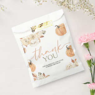 Little Pumpkin First Birthday  Favor Bag