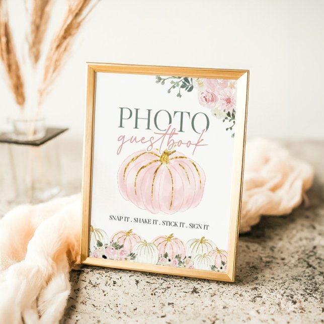 Little Pumpkin First Birthday Guest Book Sign (Creator Uploaded)