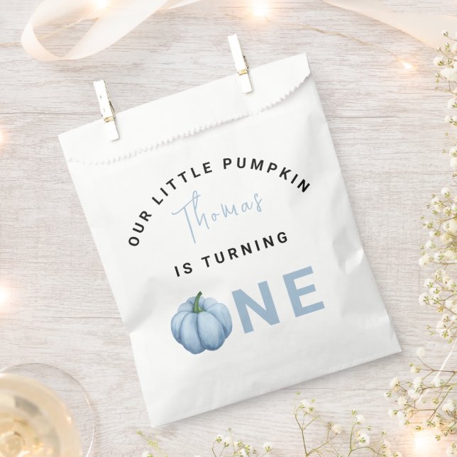 Little Pumpkin first Birthday Party  Favor Bag (Clipped)
