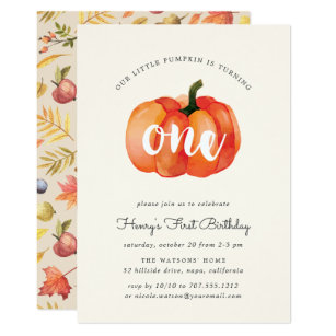 Pumpkin Birthday Invitations 7