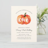 Little Pumpkin First Birthday Party Invitation (Standing Front)