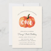 Little Pumpkin First Birthday Party Invitation (Front)